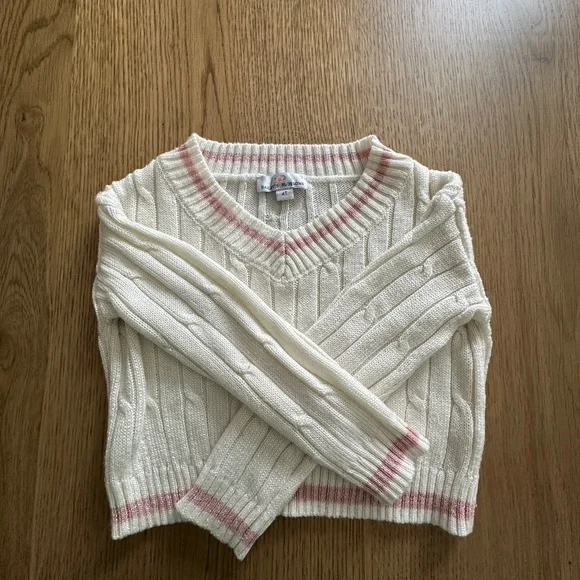 Cozy Cream and Pink Kids Sweater - Picture 3 of 3